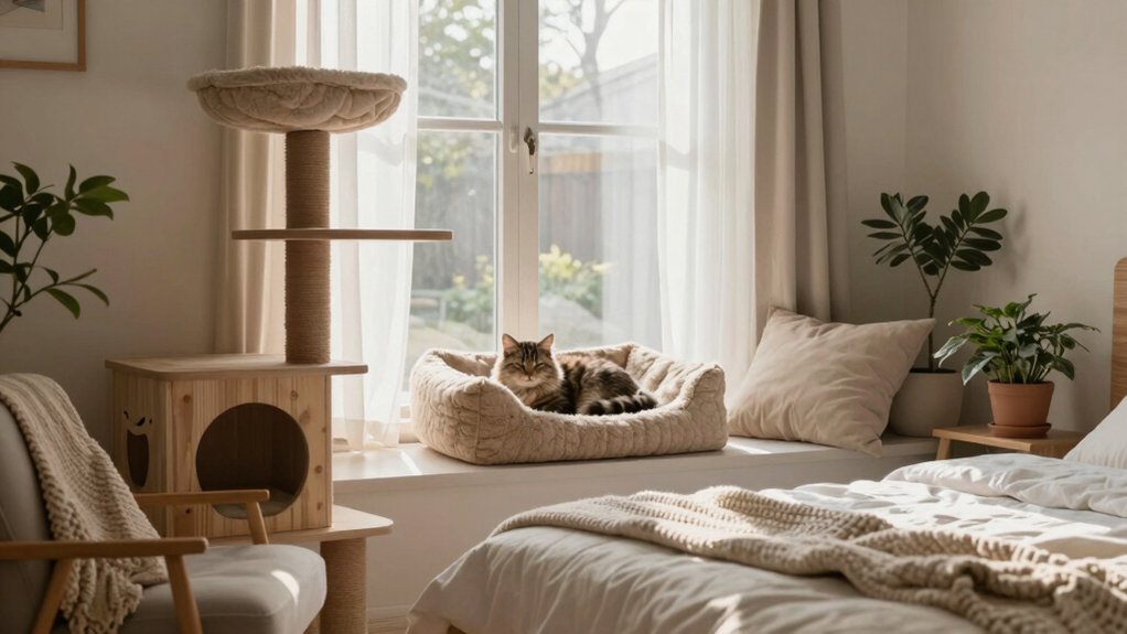 17 Cat Friendly Bedroom Ideas for a Safe and Cozy Space - Pawtangle
