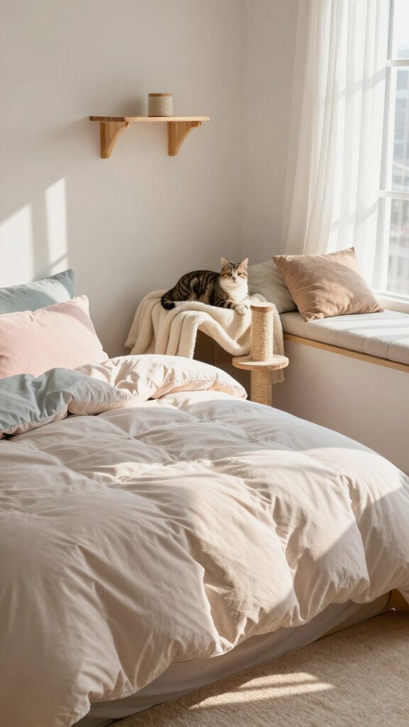cozy washable cat bedding