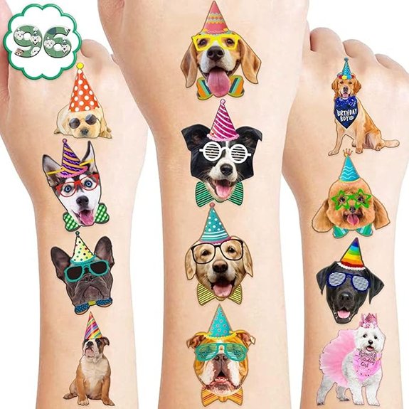 Dog Party Temporary Tattoos – Cute Puppy Theme