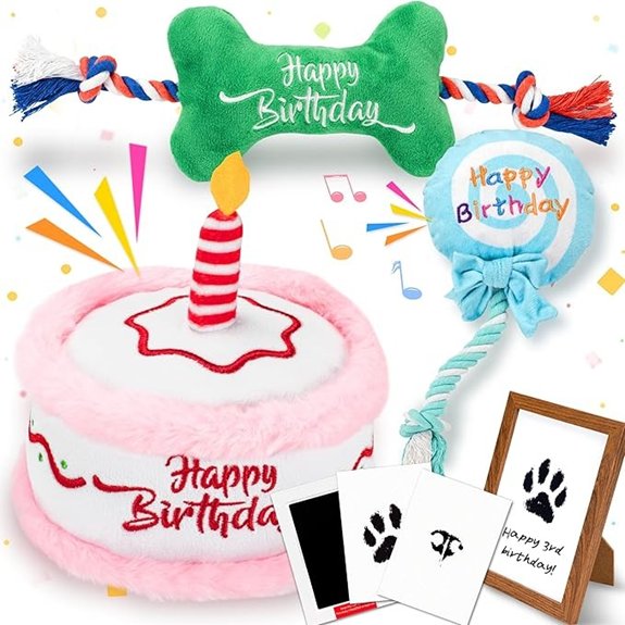 Dog Birthday Keepsake Kit with Toys & Frame