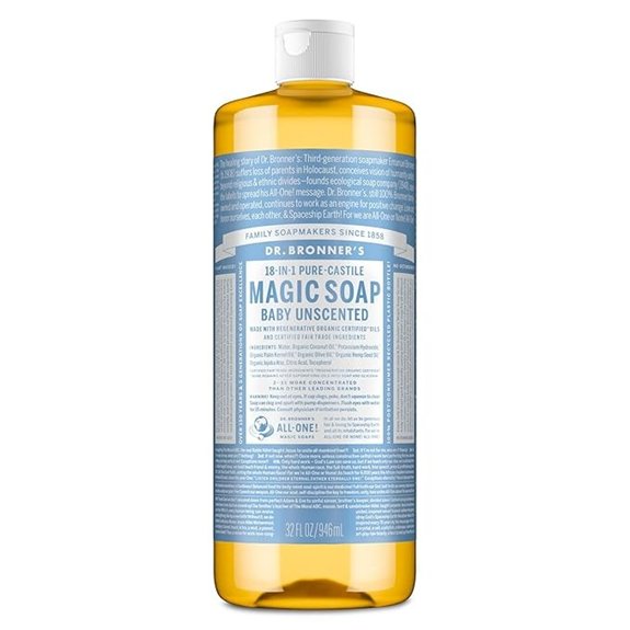 Dr. Bronner's Unscented Pure-Castile Liquid Soap (32oz)