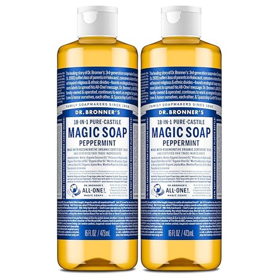 Dr. Bronner's Peppermint Pure-Castile Liquid Soap (2-Pack)
