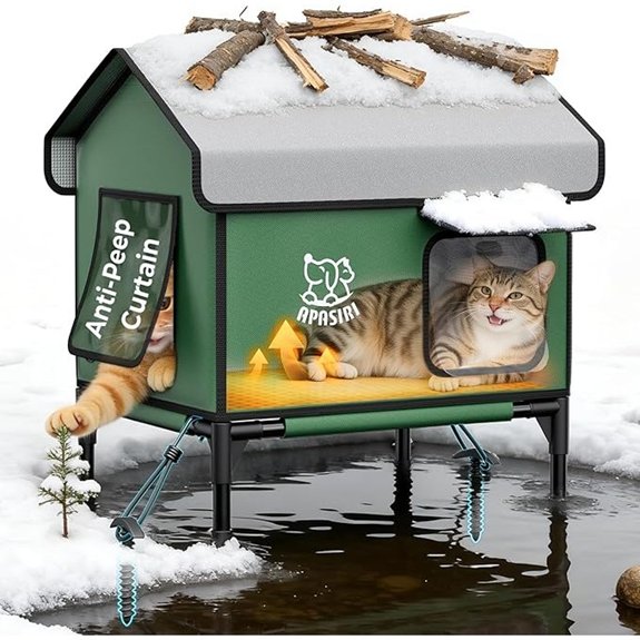 Apasiri Heated Insulated Outdoor Cat House (Medium)