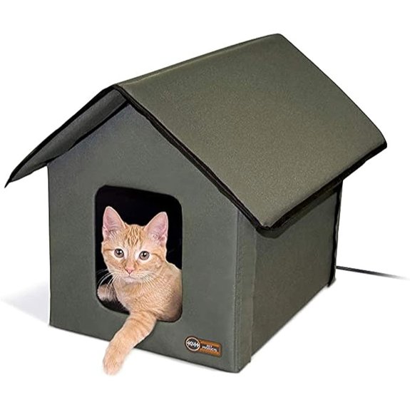 K&H Heated Outdoor Cat House — Weatherproof Insulated Shelter