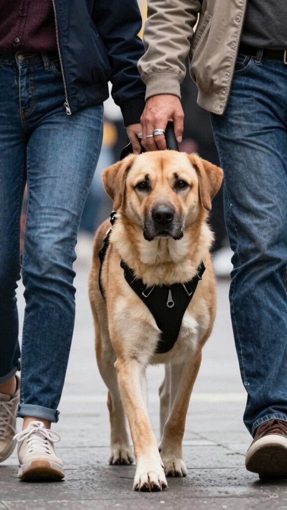 never separate dog handler