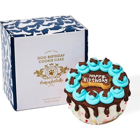 Thoughtfully Pets Blue Peanut Butter Dog Cookie Cake