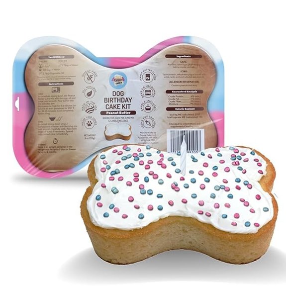 Puppy Cake Peanut Butter Dog Birthday Cake Kit