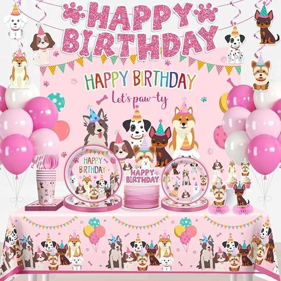 Cocomigo Puppy Birthday Party Decorations Set (222 Pc)