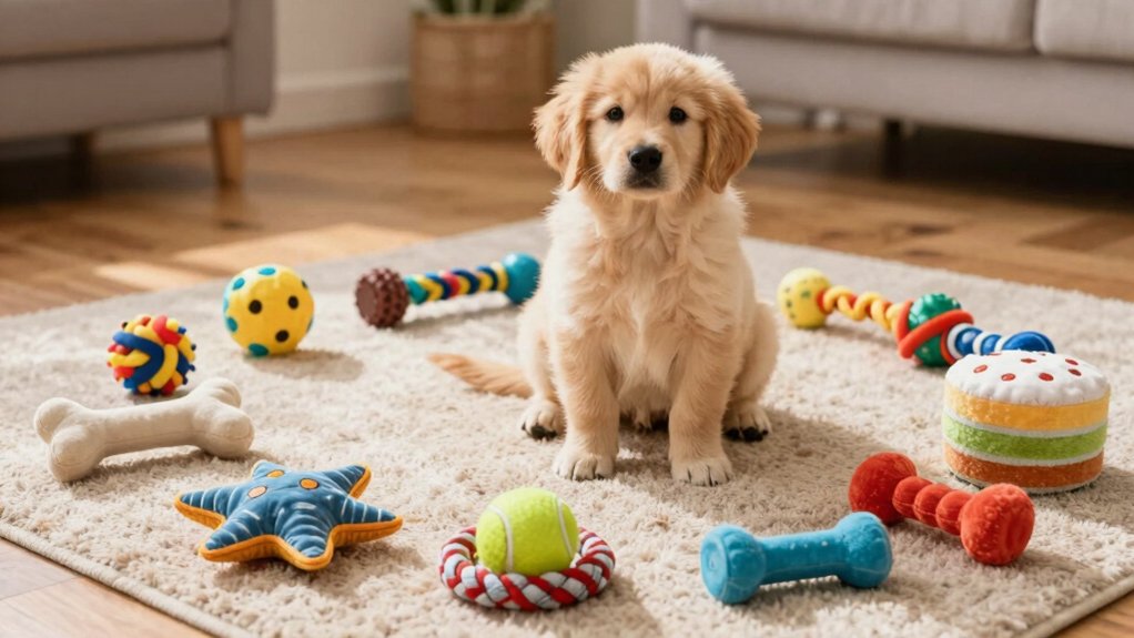 puppy birthday toys selection
