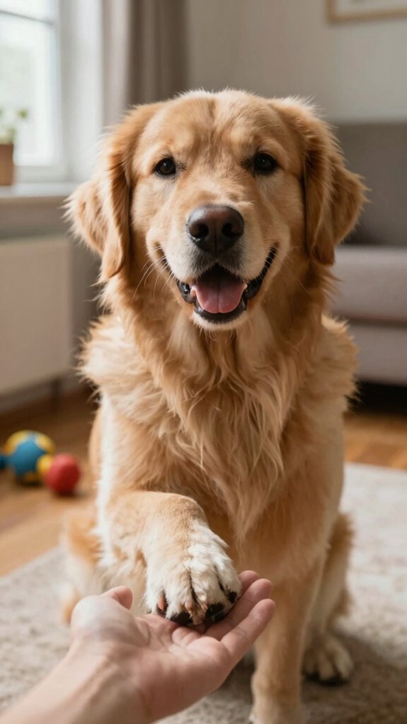 teach dog to shake