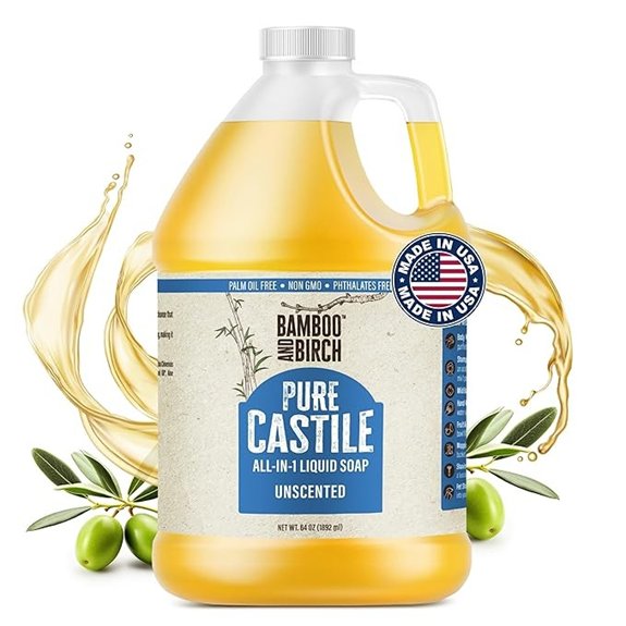 Bamboo & Birch Pure Castile Liquid Soap Unscented