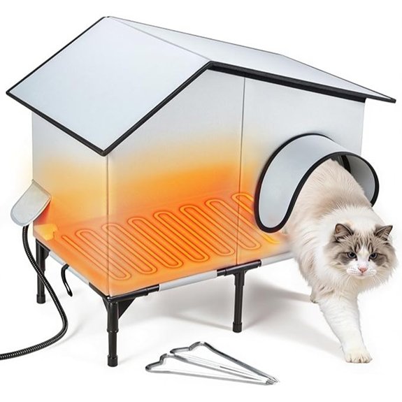 Heated Waterproof Insulated Outdoor Cat House