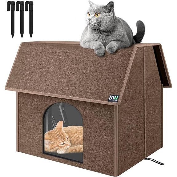MIU COLOR Outdoor Weatherproof Insulated Cat House