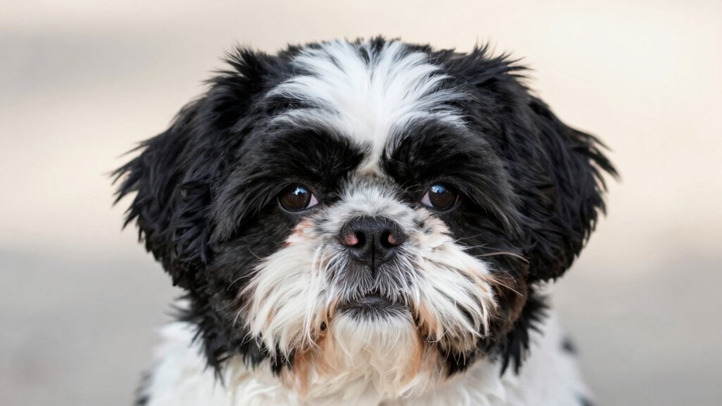 black and white shih tzu