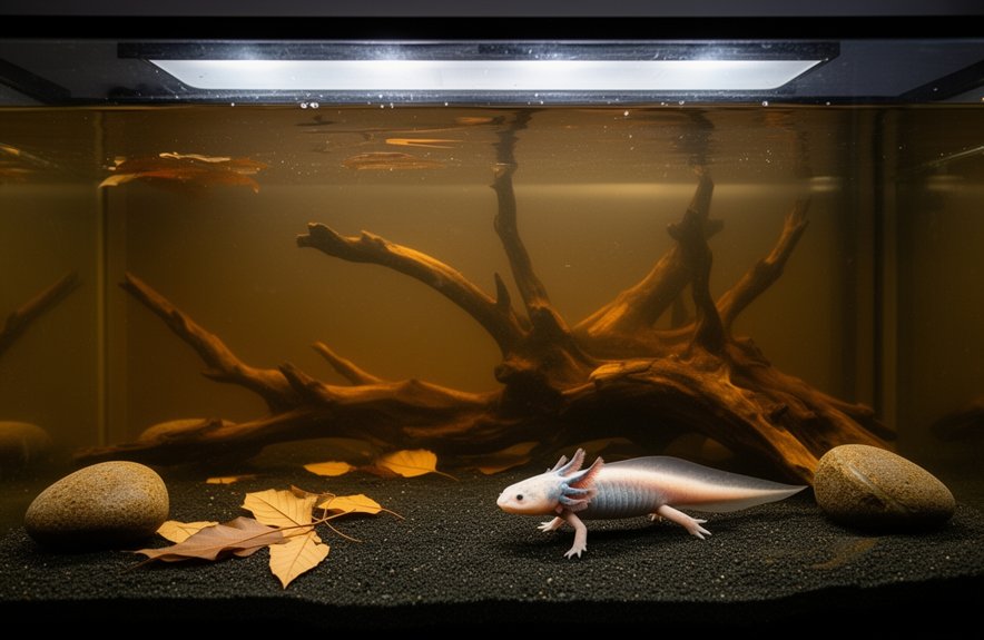 blackwater naturalistic axolotl habitat
