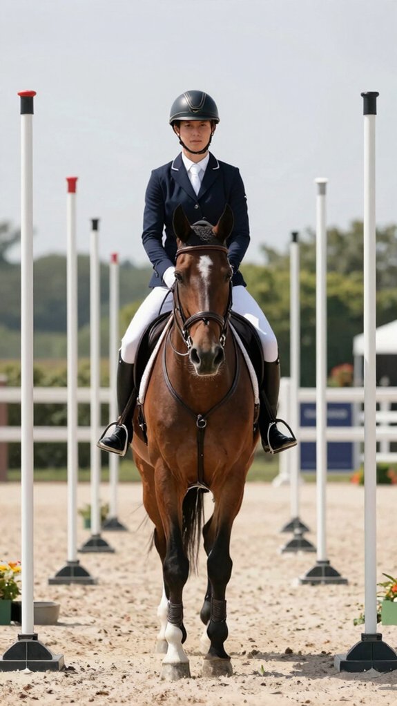 centreline trot pole straightness practice