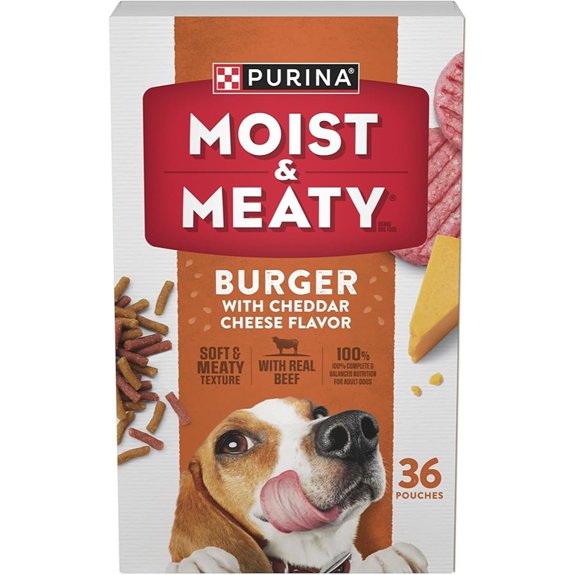 Purina Moist & Meaty Burger Cheddar Dog Food Pouches
