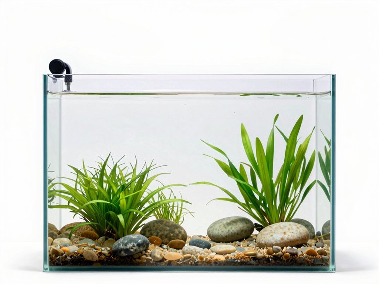 clean glass minimal aquascape