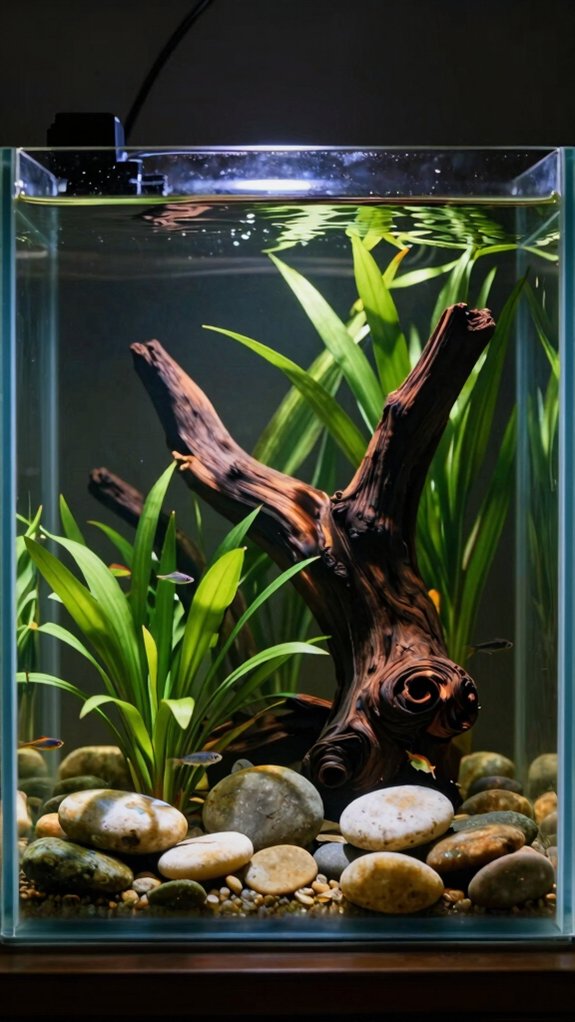 clean natural simple aquascapes