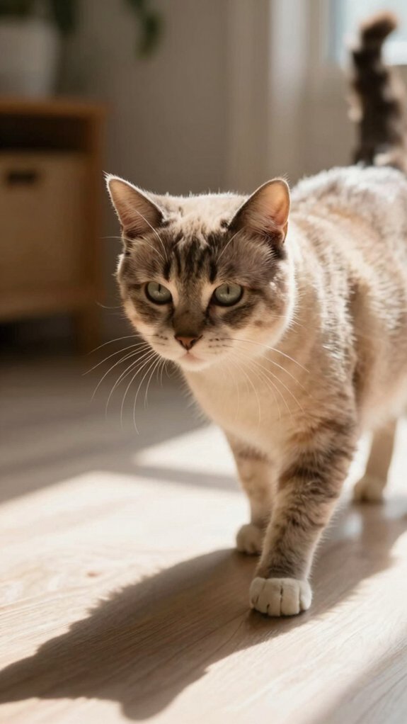 clingy cat seeking reassurance