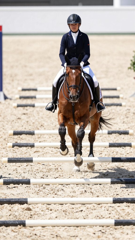 controlled balanced canter poles