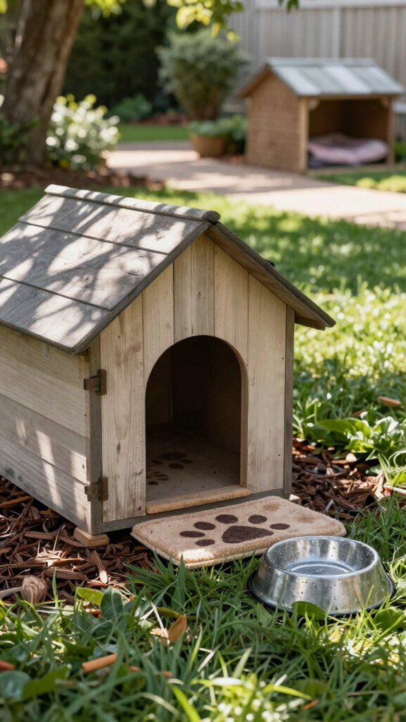 cozy shaded dog retreat