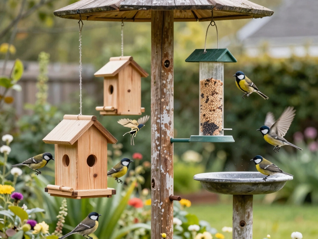 creative diy bird feeder station