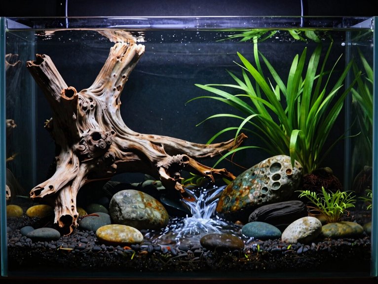 dark sandy riverbed contrast