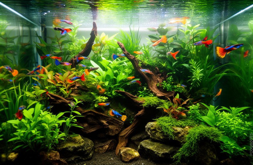 dense planted guppy jungle