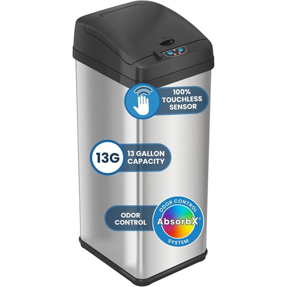 iTouchless Sensor Dog-Proof Kitchen Trash Can (13 Gallon)