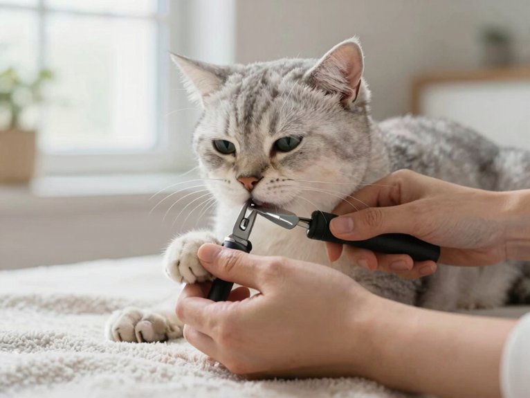 gradual paw handling with treats