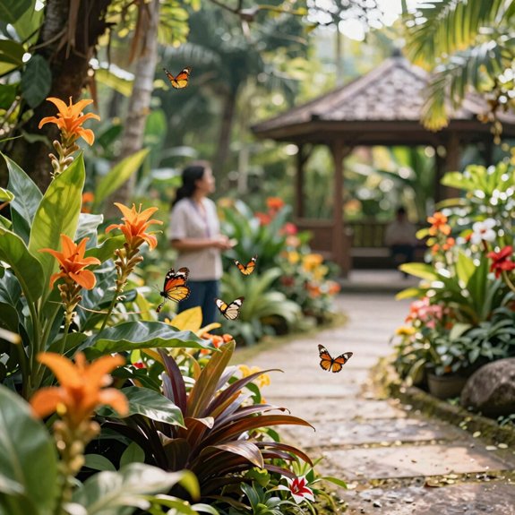 indoor tropical butterfly sanctuaries with closeup viewing