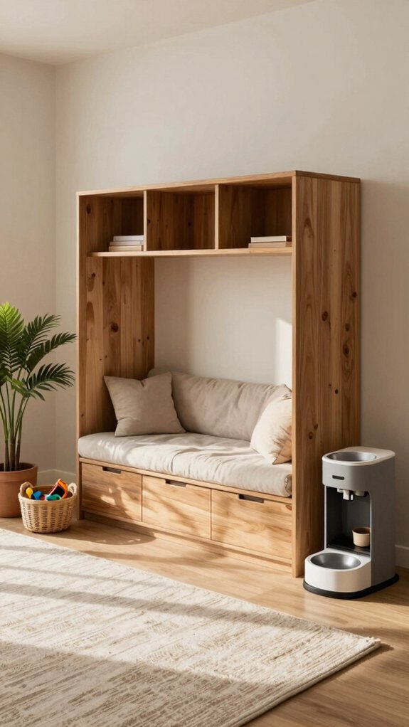 integrated kennel with amenities