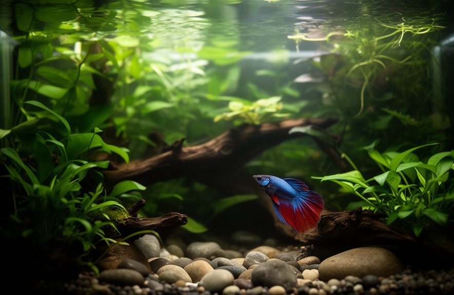 leaf littered jungle betta habitat