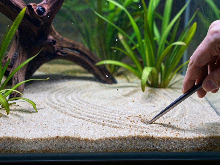 lightly vacuum sand path