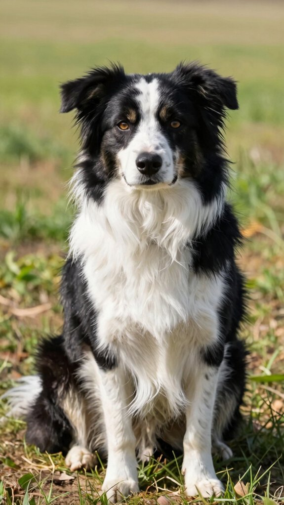 merle black and white herding dog