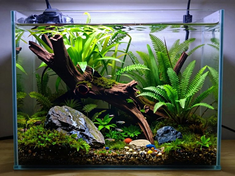 miniature densely planted aquascape