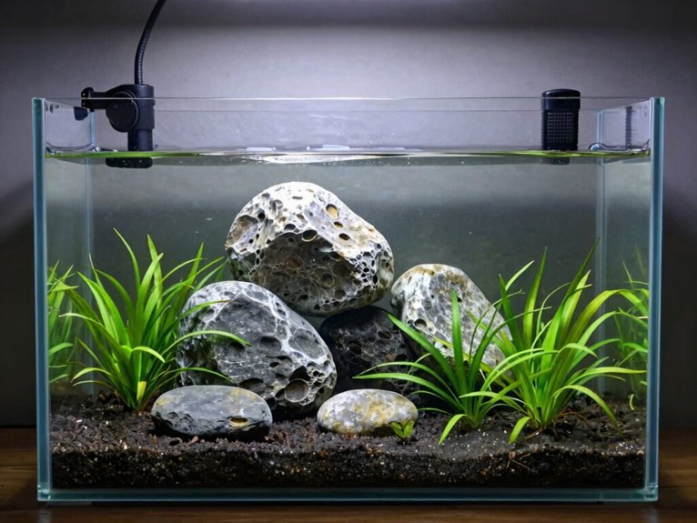minimal iwagumi 10 gallon aquascape