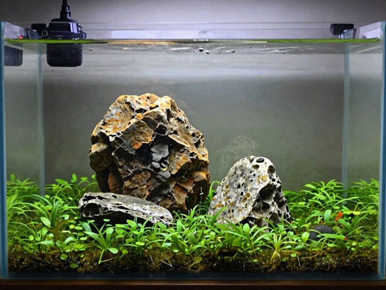 minimal iwagumi carpeted rockscape