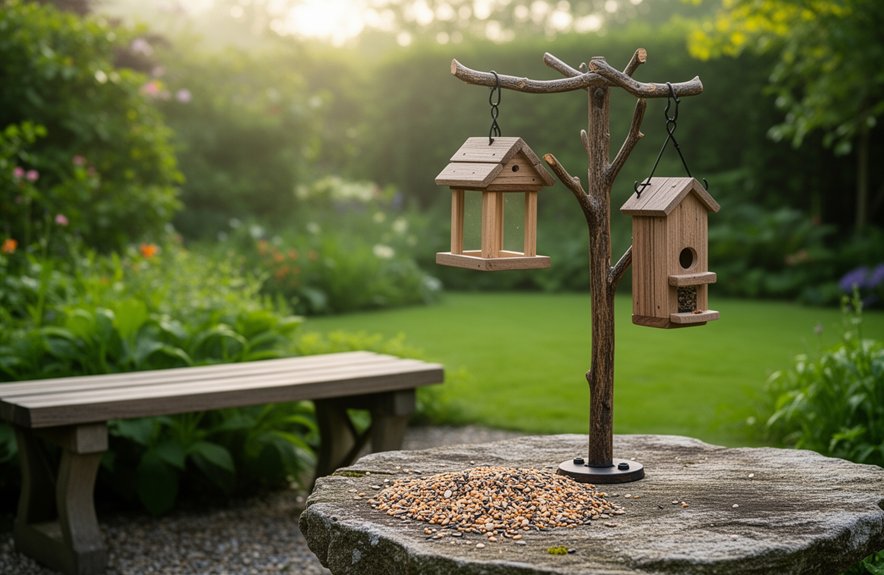 minimal modern and rustic feeders