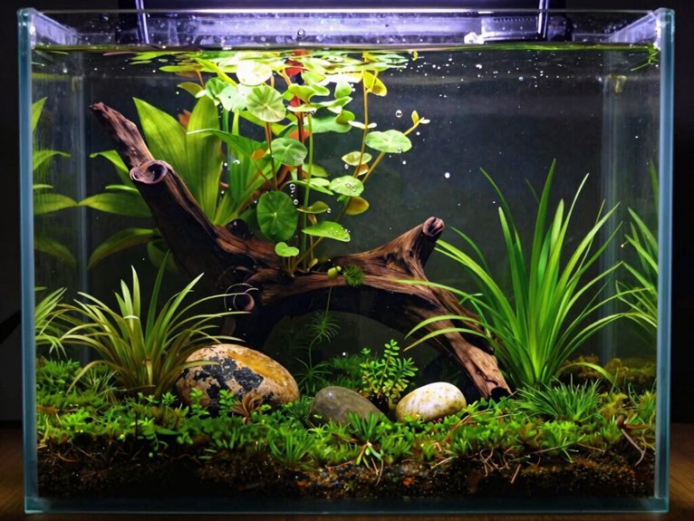 minimal planted nano aquarium