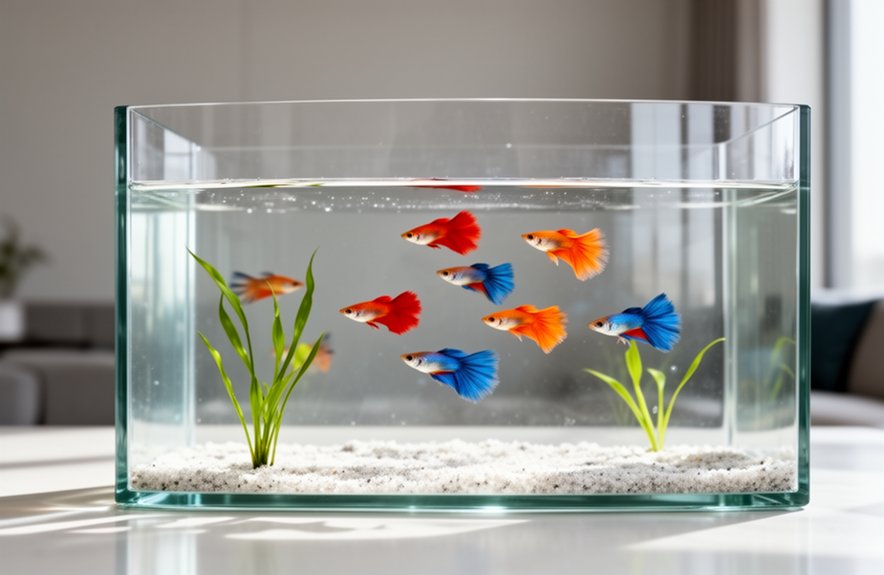minimalist guppy tank setup