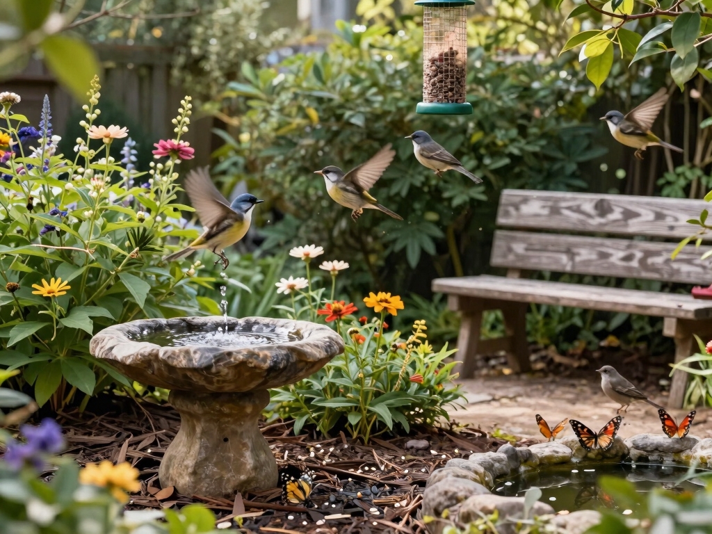 natural backyard wildlife habitat
