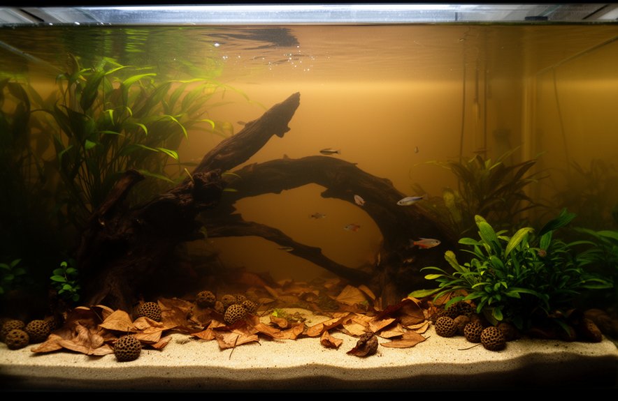 natural brown water planted setup