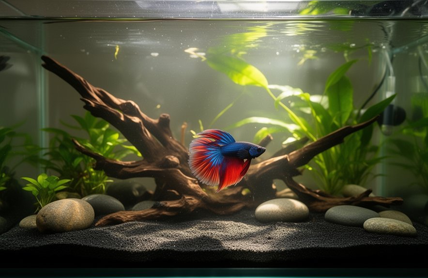 nature inspired planted betta aquascape