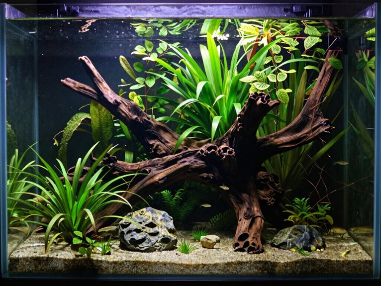 nature style sloped planted aquascape