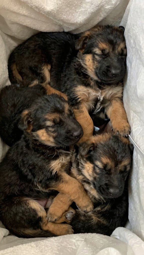 newborn nearly black blind