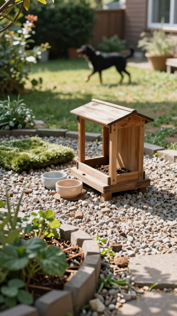 outdoor dog treat station area