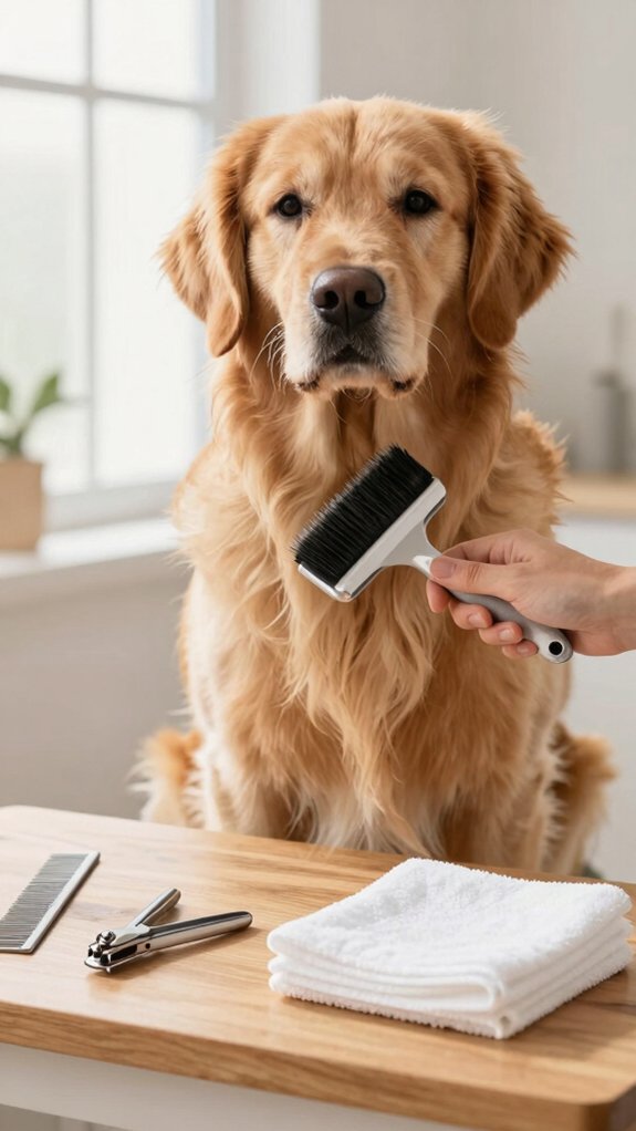 regular brushing careful bathing