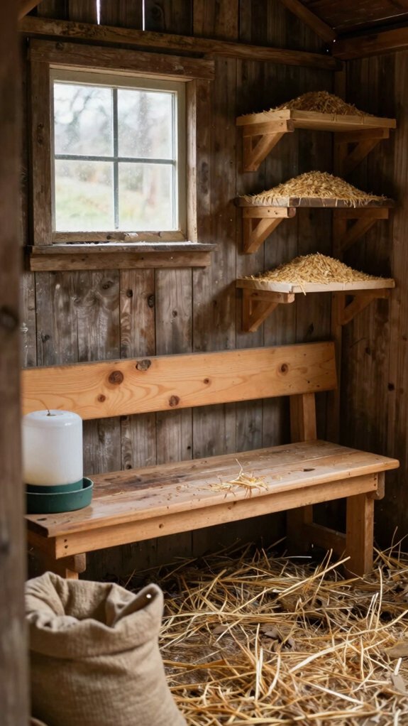 rustic wooden coop interior